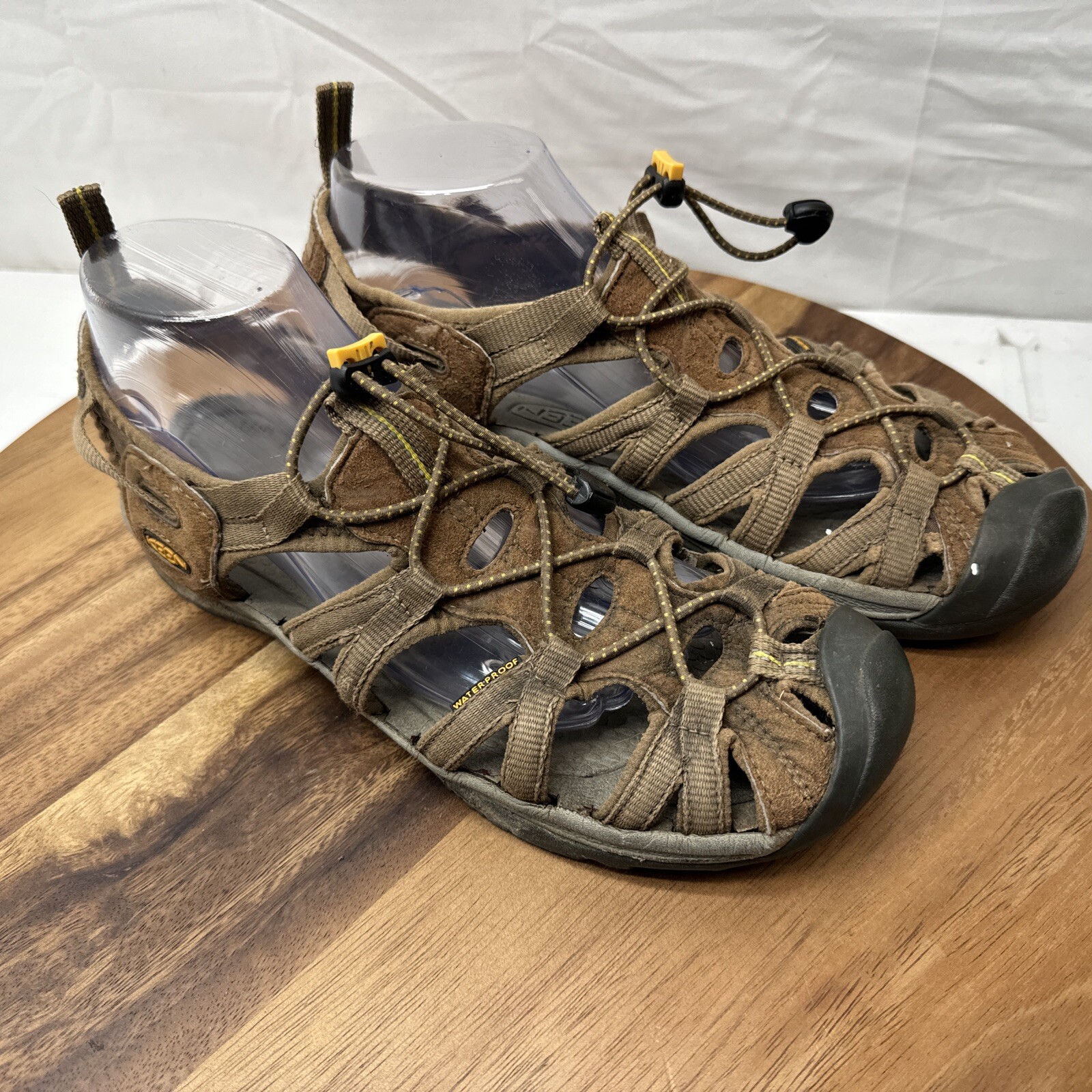 Sandali donna Keen 10 5 Whisper impermeabili marrone punta chiusa