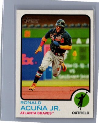 2022 Topps Heritage #223 Ronald AcuÃ±a Jr. Atlanta Braves Baseball | eBay