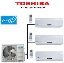 22 Seer Tri Ductless Mini Split Air Conditioner Heat Pump Ceiling, Air-con