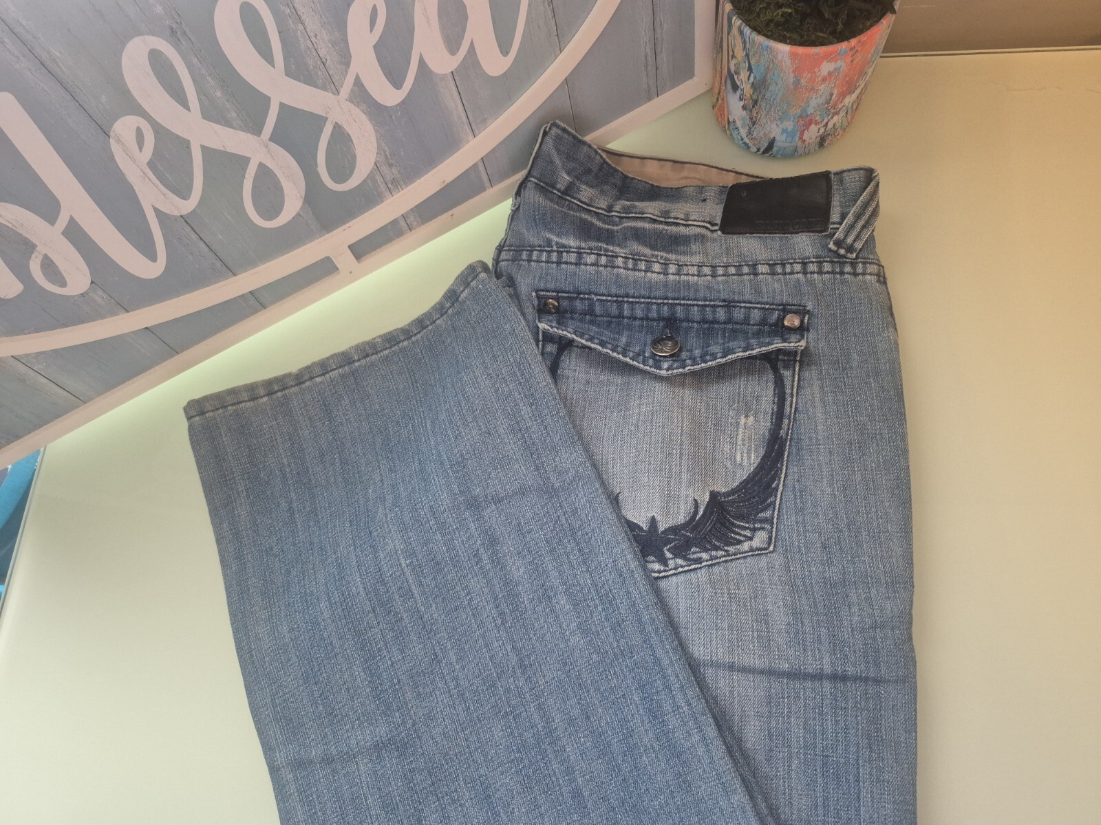 Basic Code Mens Jeans 38x32 - image 1