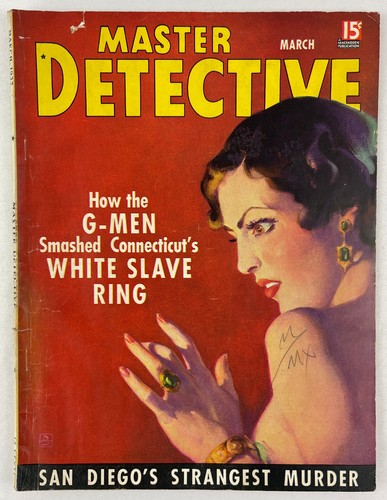 Master Detective Magazine, March 1937, Vintage True Crime Stories, Pulp - Imagen 1 de 2