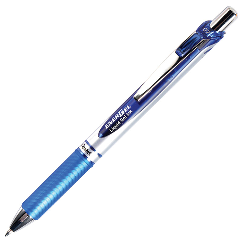 Pentel EnerGel BLN77 Retractable Gel Roller Ball Pen Blue Wave