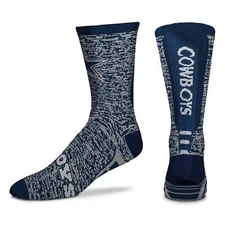 Dallas Cowboys Jump Jolt Crew Socks, Large (Men's 10-13)