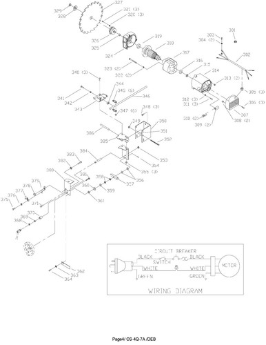Delta 10" Motorized Bench Saw TS200,TS200LS Instruction, Parts List Manual #2079 - Picture 7 of 8