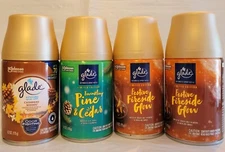 4 Glade Automatic Spray Refill Air Freshener Fireside Glow Pine & Cedar Cashmere