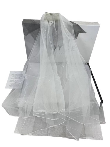 Joyce Jackson Bridal Veil Ivory Italian & Diamantes Beau Wedding Veil Martinique - Picture 7 of 12