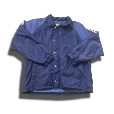 Rare Vintage Medium Mens KAPPA Button Down/ Zipper Coaches Puffy Windbreaker 