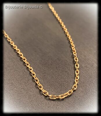 Kette Zwangsgeflecht 55 cm x 2 mm vergoldet 18 Karat Schmuck NEU