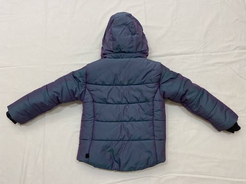 ๐ฅ All in Motion Size XS (4/5) Purple Iridescent Puffer Jacket ๐ฅ Fleece Lined - Picture 2 of 13