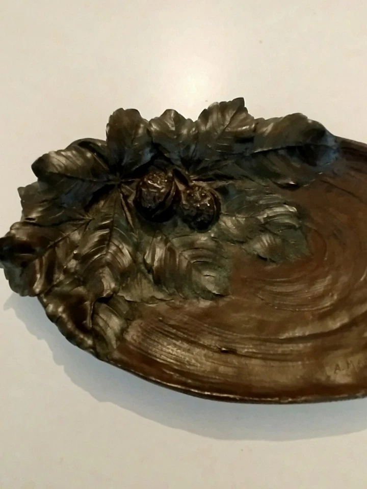 Ancien Plateau Art nouveau signé A.Marionnet - Photo 2/4