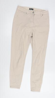 Matalan Damen beige Baumwollmischung spitz zulaufend Jeans Größe 10 L25 normaler Reißverschluss