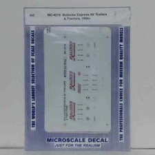 Microscale HO Scale Decals: Bullocks Express 28' Trailers & Tractors (1994+)