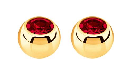 Set 2 Piercing Gioielli Vite Palle Placcato Oro IN 1,6x5mm con Zirconia Crystal - Foto 33 di 36