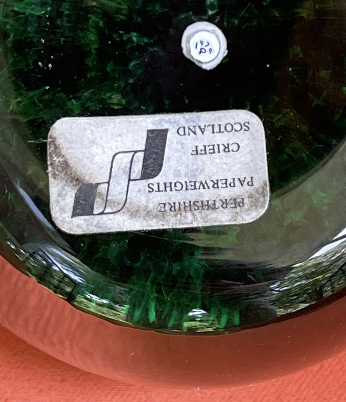 Vtg. Perthshire Paperweight P1979 Millefiori Glass Crieff Scotland