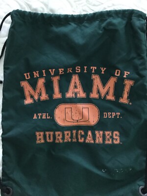 Jansport University of Miami Hurricanes THE U NCAA Drawstring Back Pack  Sack | eBay
