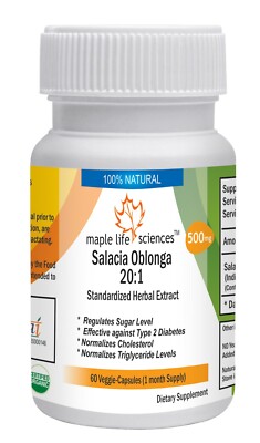 Salacia Oblonga Extract 20:1 Capsules Saptrangi Pure & High Quality