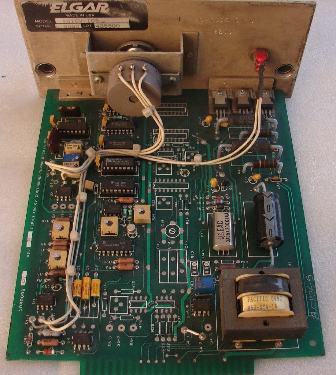 Elgar Signal Routing Plug In Elgar 401CV-105 Series 400V Plug In 300 to 500 Hz oscillator | eBay