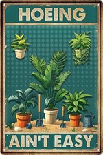 WSUPBPR Funny Metal Tin Signs Garden Sign Outside Decor Gift For Gardener Garden