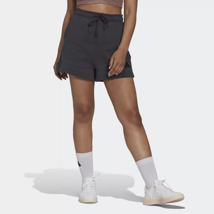 Adidas fleece shorts women's sale