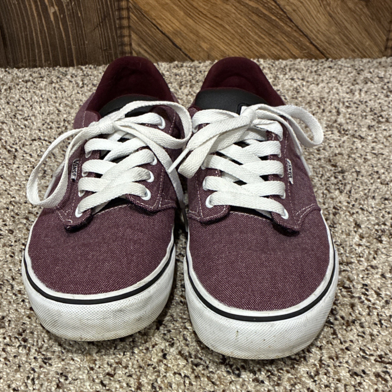 VANS Off The Wall Burgundy Canvas Deluxe Comfort Men's Sneakers US 9.5