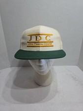 John Deere Credit Hat JDC Cap Snapback Green Tan USA MADE Farming Vintage Adult