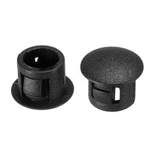 100 Pcs 8mm 5/16" Plastic Hole Plugs Screw Hole Plug Snap Type Cover, Black