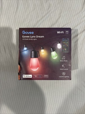 GOVEE Lynx Dream, 48Ft Outdoor, 15 Smart Bulb String Light, Brand New Sealed