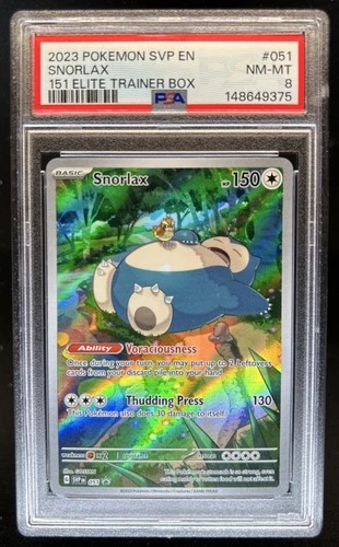 2023 Pokemon SV Black Star Promos Snorlax #051 PSA 8