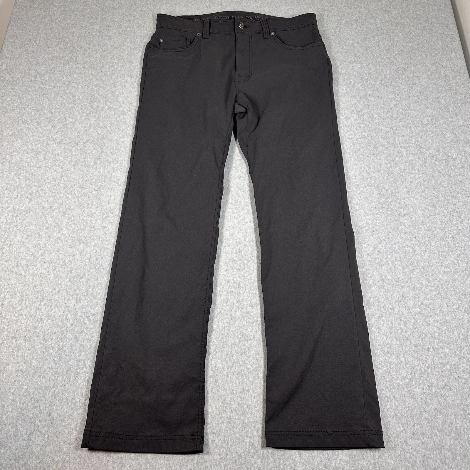 PrAna Brion Men's 34x32 Gray Slim Fit Nylon Stretch Hiking Outdoor Gorpcore