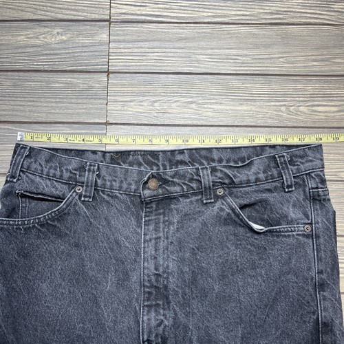 Vintage Levis 549 Jeans Black Leather Tab Two Horse Brand USA Made 36x29 - Picture 8 of 9