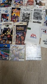 Sega SaturnLot Of 15 Manuals W/ Inserts, Guardian Heroes RARE!, Street Fighter