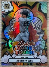 2025 PANINI DONRUSS BASEBALL AUSTIN WELLS FOIL BOMB SQUAD SP #17 #058/199