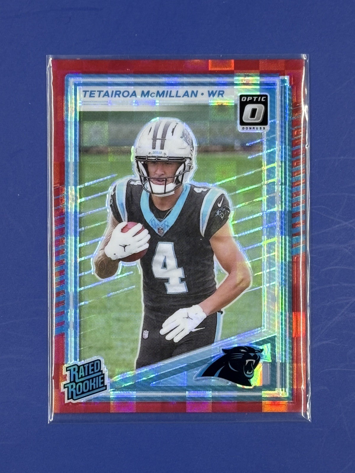 2025 Panini Donruss - Tetairoa McMillan #314 Optic Preview Red Pandora Prizm RC