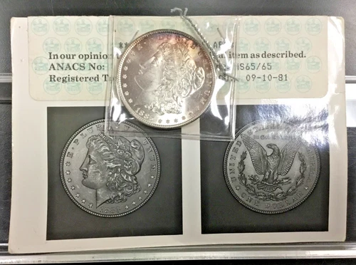 1885/5 Morgan Silver Dollar DDO - ANACS PHOTOGRADE MS-65/65 1981 OG PHOTOGRADE