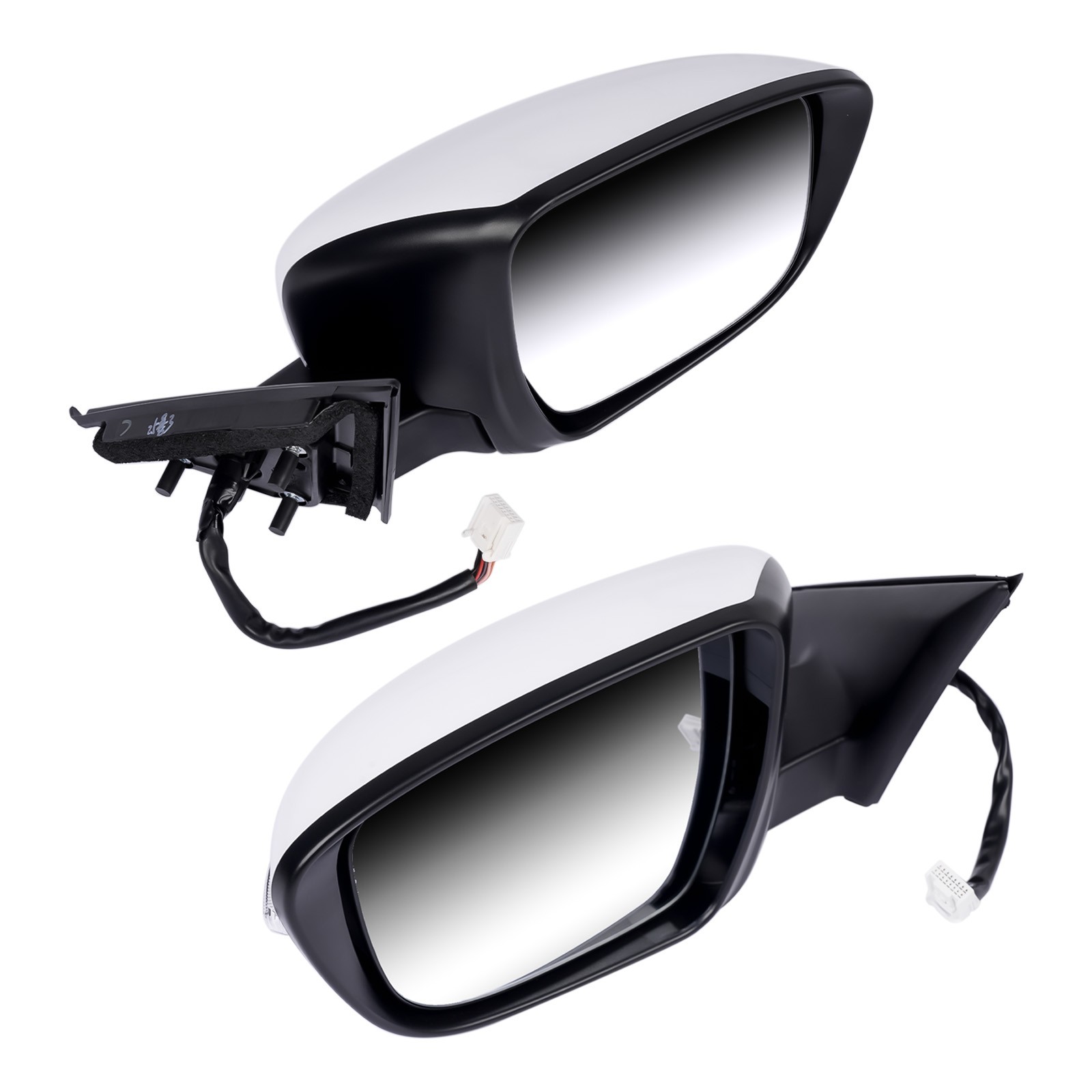 2Pcs Door Mirrors Power Heated with Camera LH & RH for Nissan Rogue 2.5L 2.0L l4