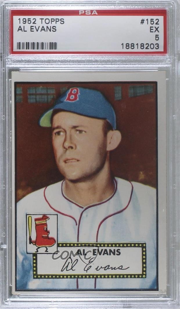 1952 Topps Al Evans (White Back) #152 PSA 5 0g8z