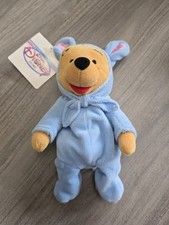 The Disney Store, 1999 Easter Bunny Winnie the Pooh, 8in. Mini Bean Bag NWT