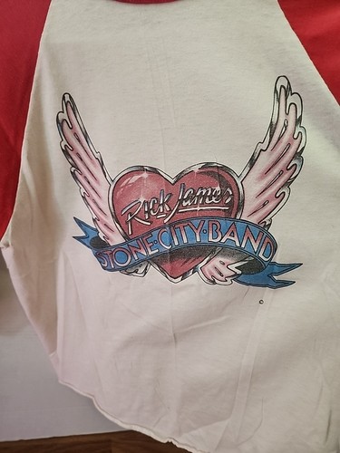 Vintage Rick James Stone City Band Baseball Shirt Gr. Large. runterwerfen. RAR! - Bild 2 von 10