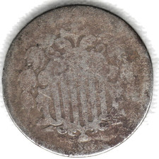 1866 Shield Nickel First Year of Issue