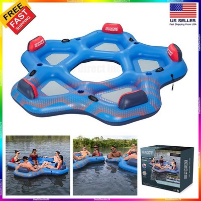 Hydro Force Day Drifter 5-Person Inflatable Party Island Lake Pool Float Lounge