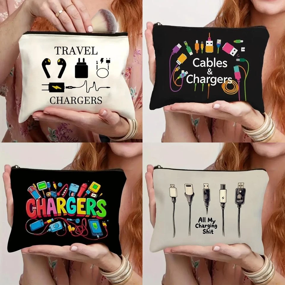 VARIOUS Ladekabel Aufbewahrung Urlaub Tasche Zip Tasche Reise Organizer - verschiedene Designs