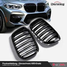 Densieg F�r BMW X3 G01 X4 G02 2018-2021 Doppelsteg Sportgrill hochglanz Schwarz