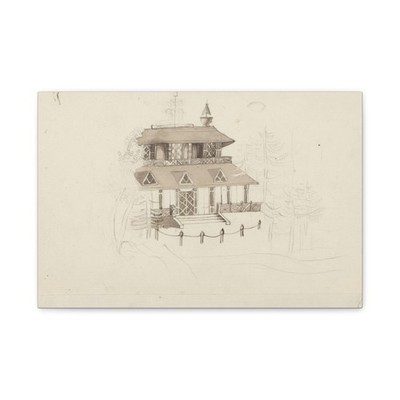 David Pièrre Giottino Humbert de Superville - Het huis Peking - Canvas Wall Art