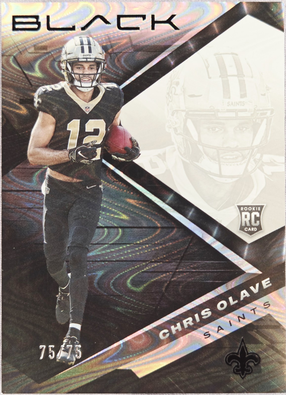 2022 Panini Black - Rookies Chris Olave #106 Silver BOOKEND /75 (RC)