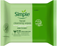 Kind to Skin Cleansing Facial Wipes, 25 Count Pack of 6 
