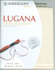 precut Zweigart Fabric 25ct Lugana Cream 3835-99 pre