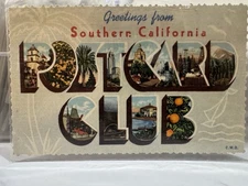 Greetings from Southern California Large Letter Linen Postcard C T Photo 1940s 8