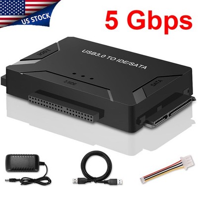 USB 3.0 to IDE SATA Converter External Hard Drive Reader Adapter 2.5''/3.5'' Cable