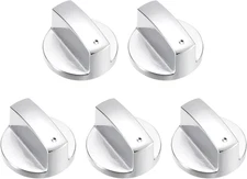 5Pcs Gas Stove Knob, 6Mm Universal Cooker Replacement Knobs, Durable Metal Surfa