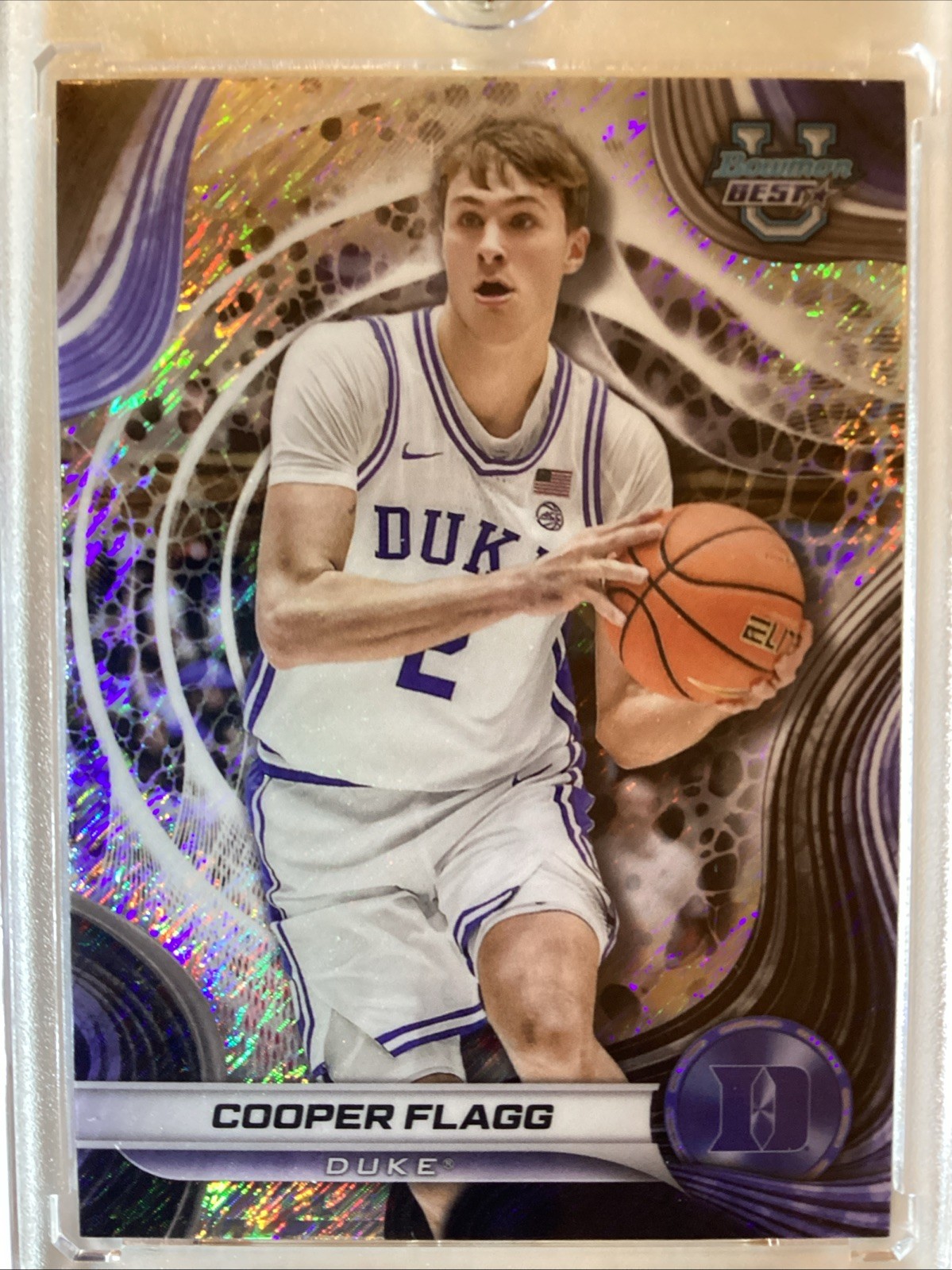 2024-25 Bowman U Best Cooper Flagg #16 Shimmer Refractor Parallel